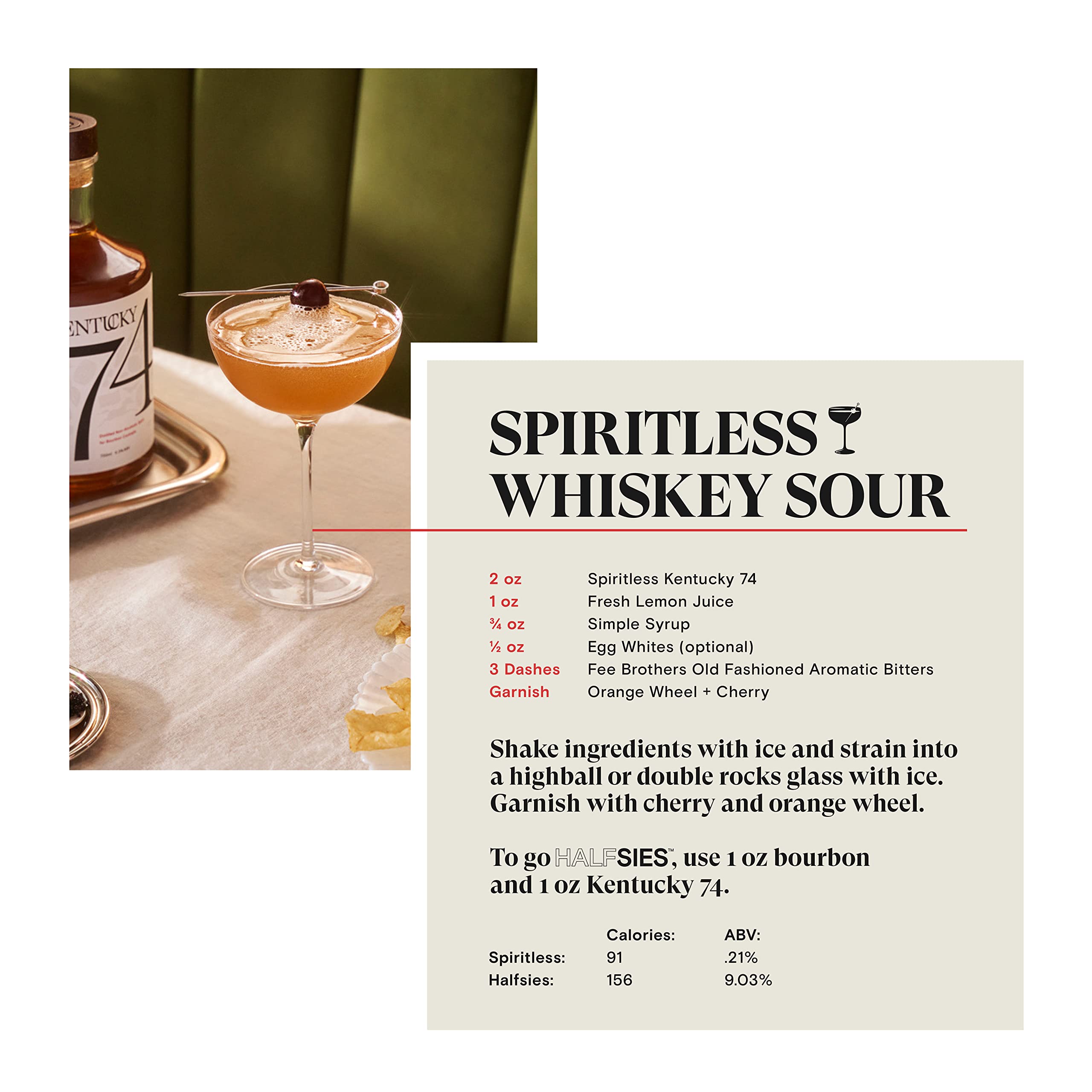 Spiritless Kentucky 74 mint julep setup conveys refreshing, non-alcoholic sipping option.
