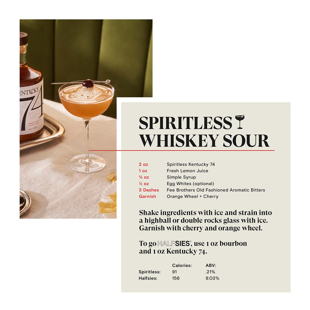 Spiritless Kentucky 74 mint julep setup conveys refreshing, non-alcoholic sipping option.