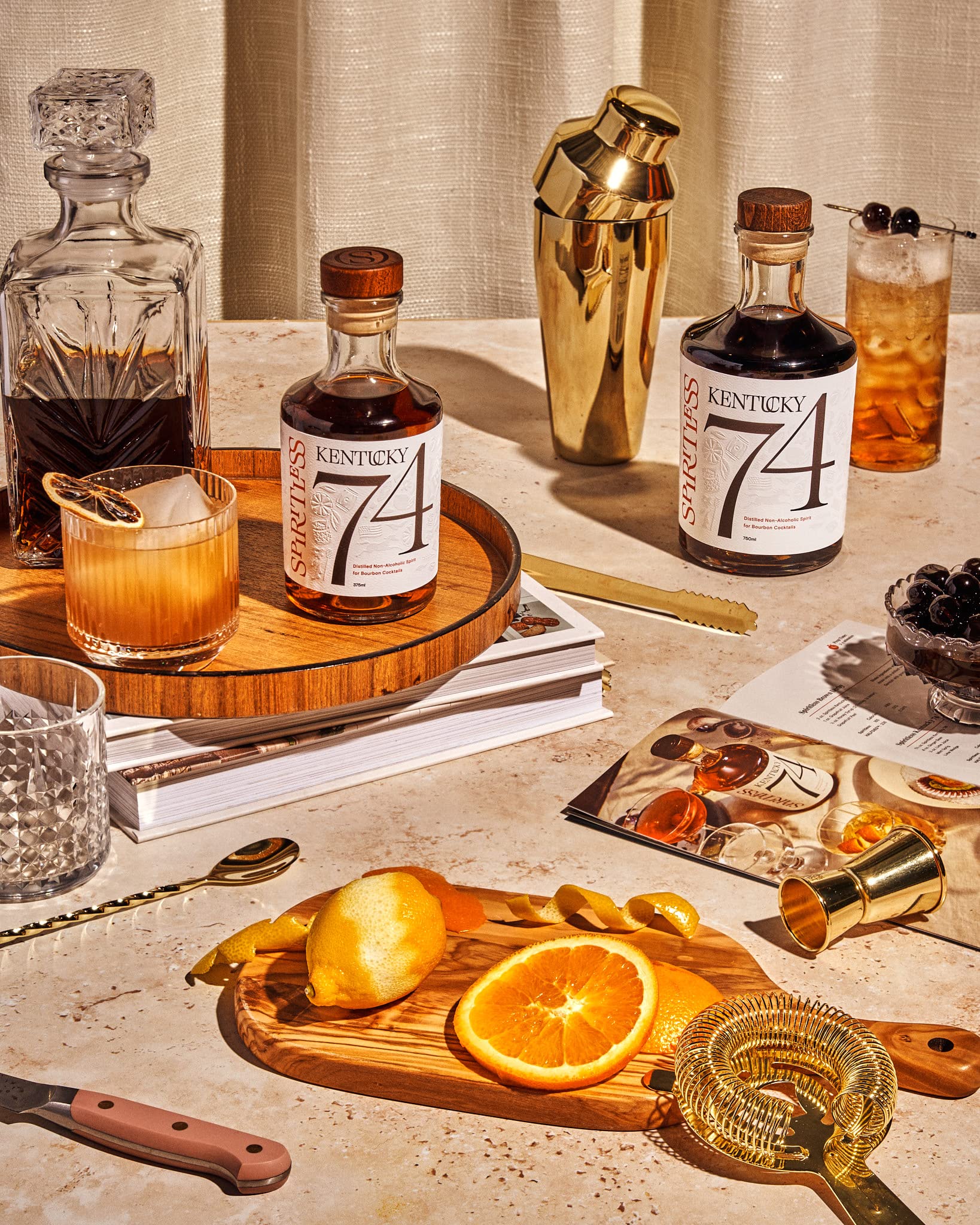 Spiritless Kentucky 74 mule with ginger beer shows versatile mixer potential.