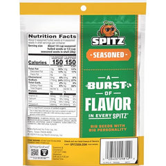 Spitz pumpkin seeds close-up in bag, fire-roasted flavor for active days