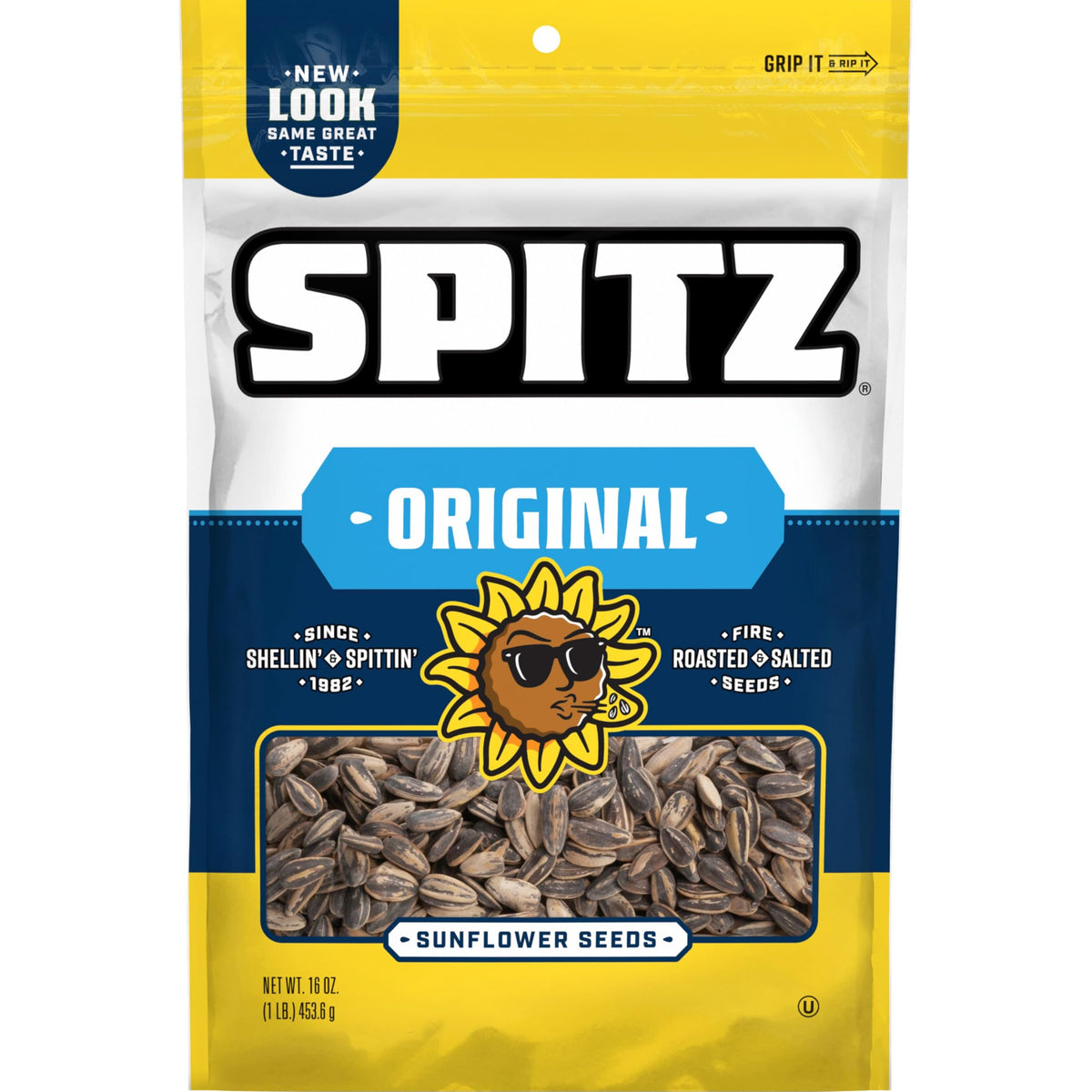 Spitz sunflower seeds pack original 16 oz, ready for on-the-go snacking
