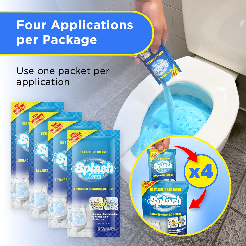 Splash Foam releases a fresh scent after each use.