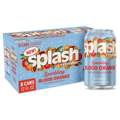 Splash Refresher Blood Orange 12oz can with crisp, refreshing flavor; great for hydration on the go.