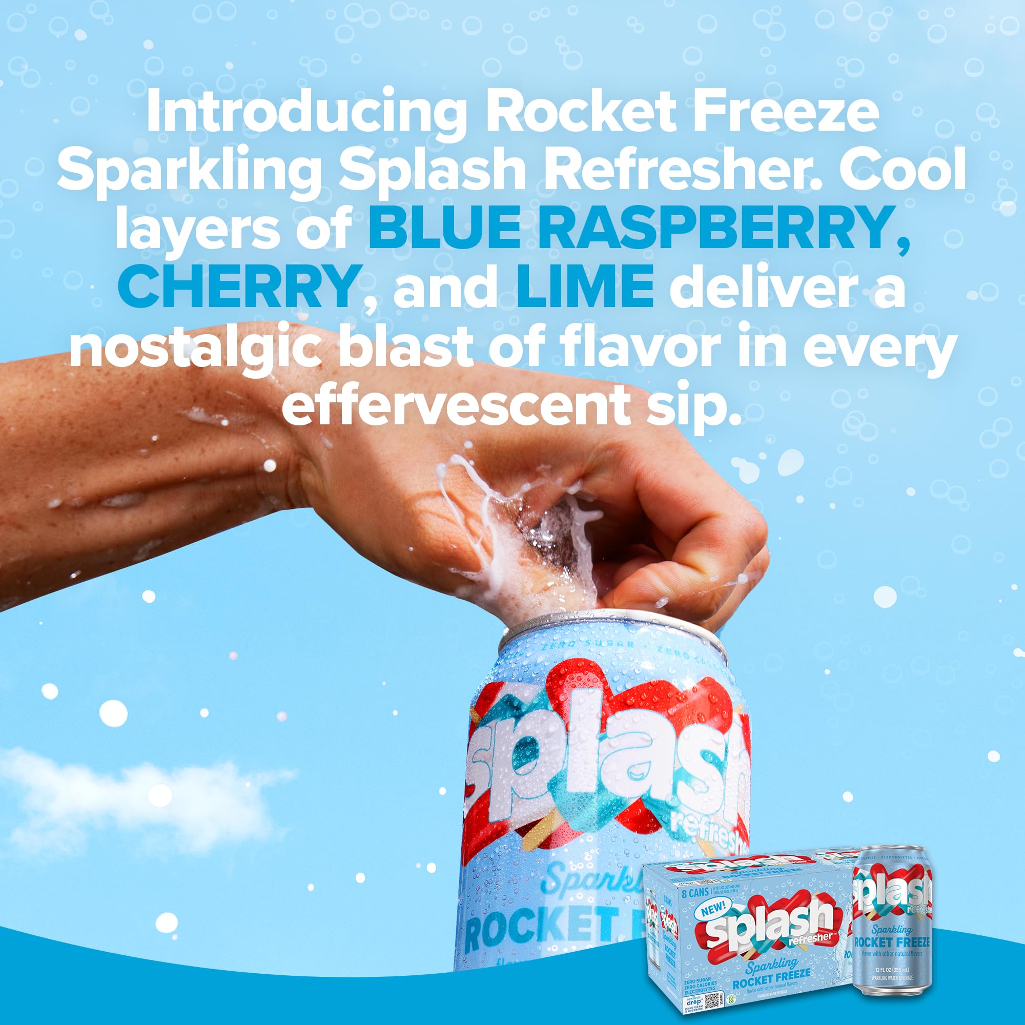 Rocket Freeze in a glass with ice, ready to sip.