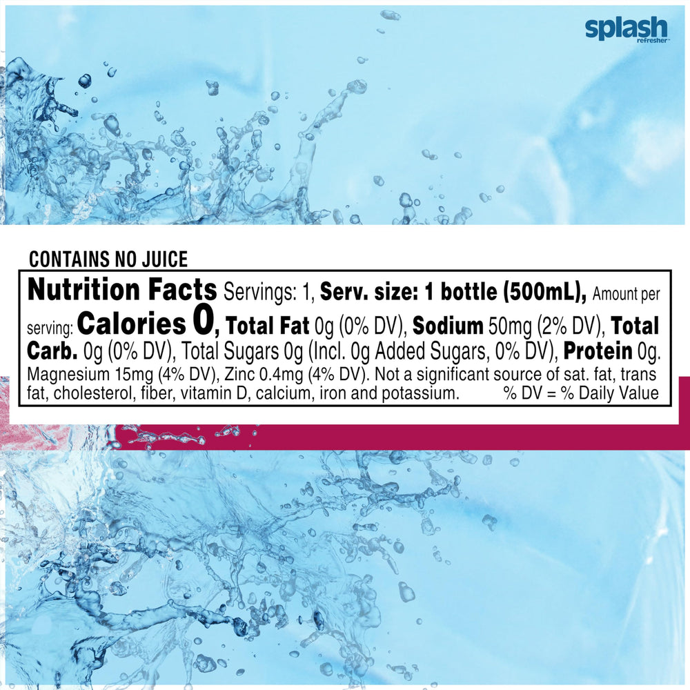 SPLASH REFRESHER Wild Berry 24-pack ready for daily hydration.