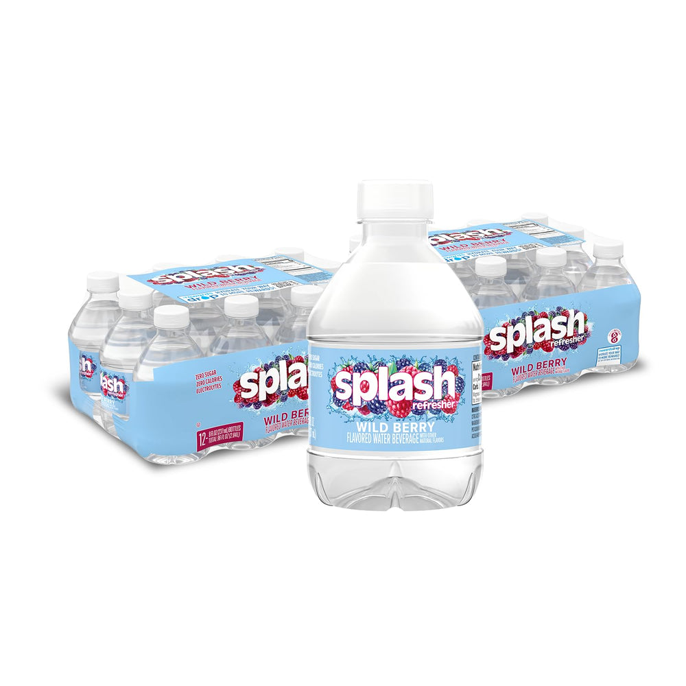 SPLASH REFRESHER Wild Berry bottle on the go with bold flavor.
