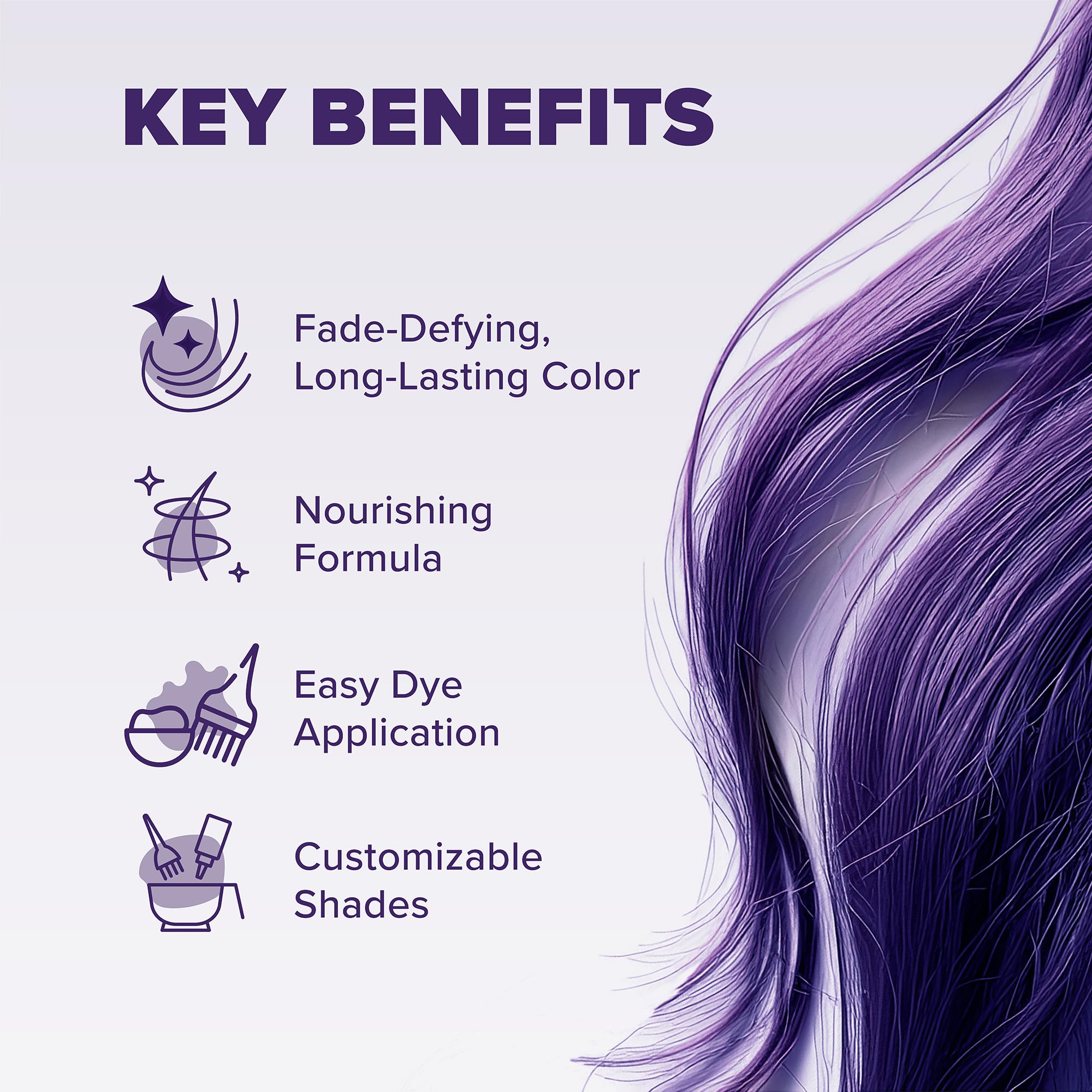 Splat Midnight Complete Kit application scene spreads color evenly across strands.
