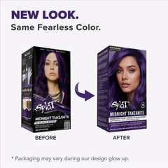 Splat Midnight Complete Kit bottle and developer ready for consistent at-home color results.