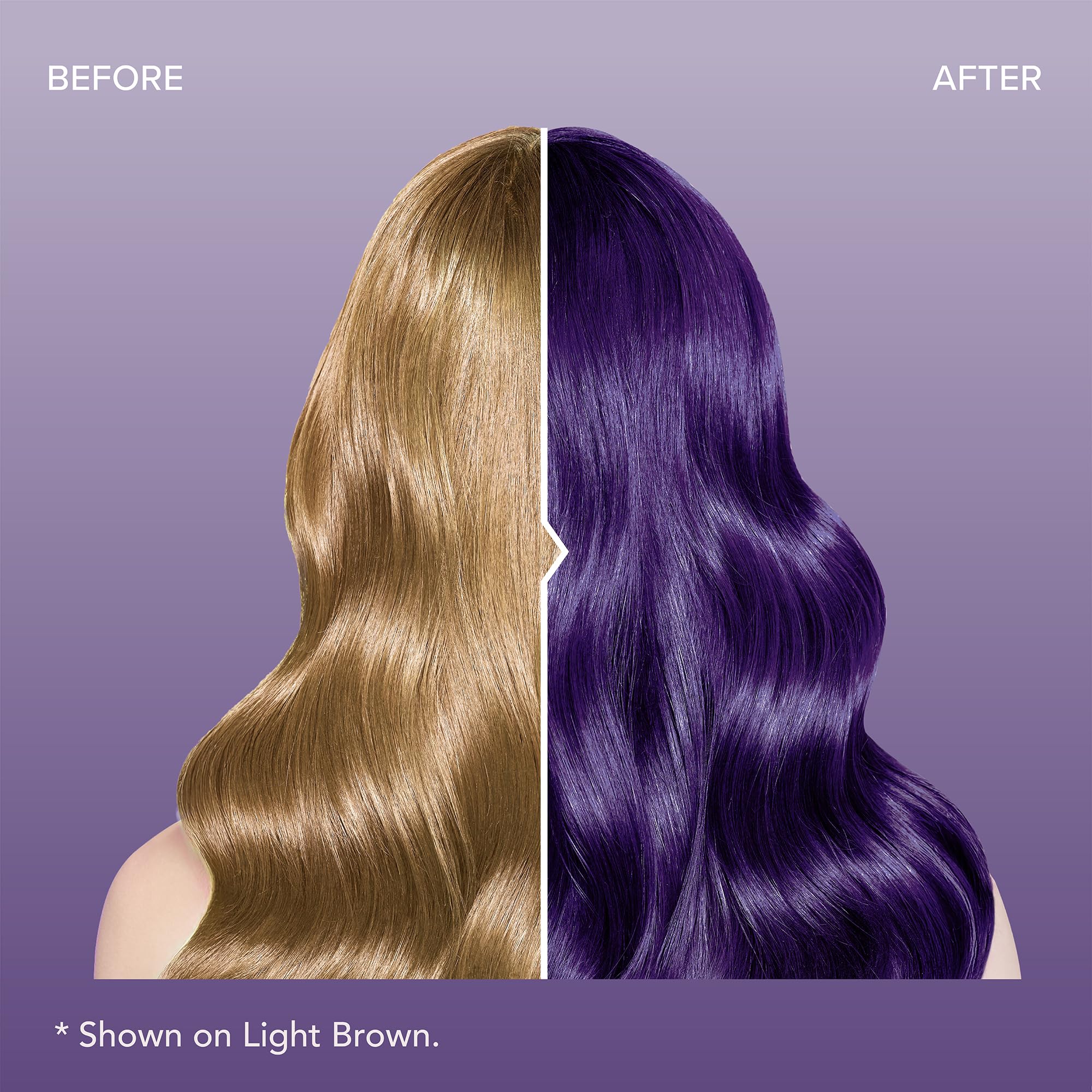 Splat Midnight Tanzanite hair before dye reveals a rich base color.