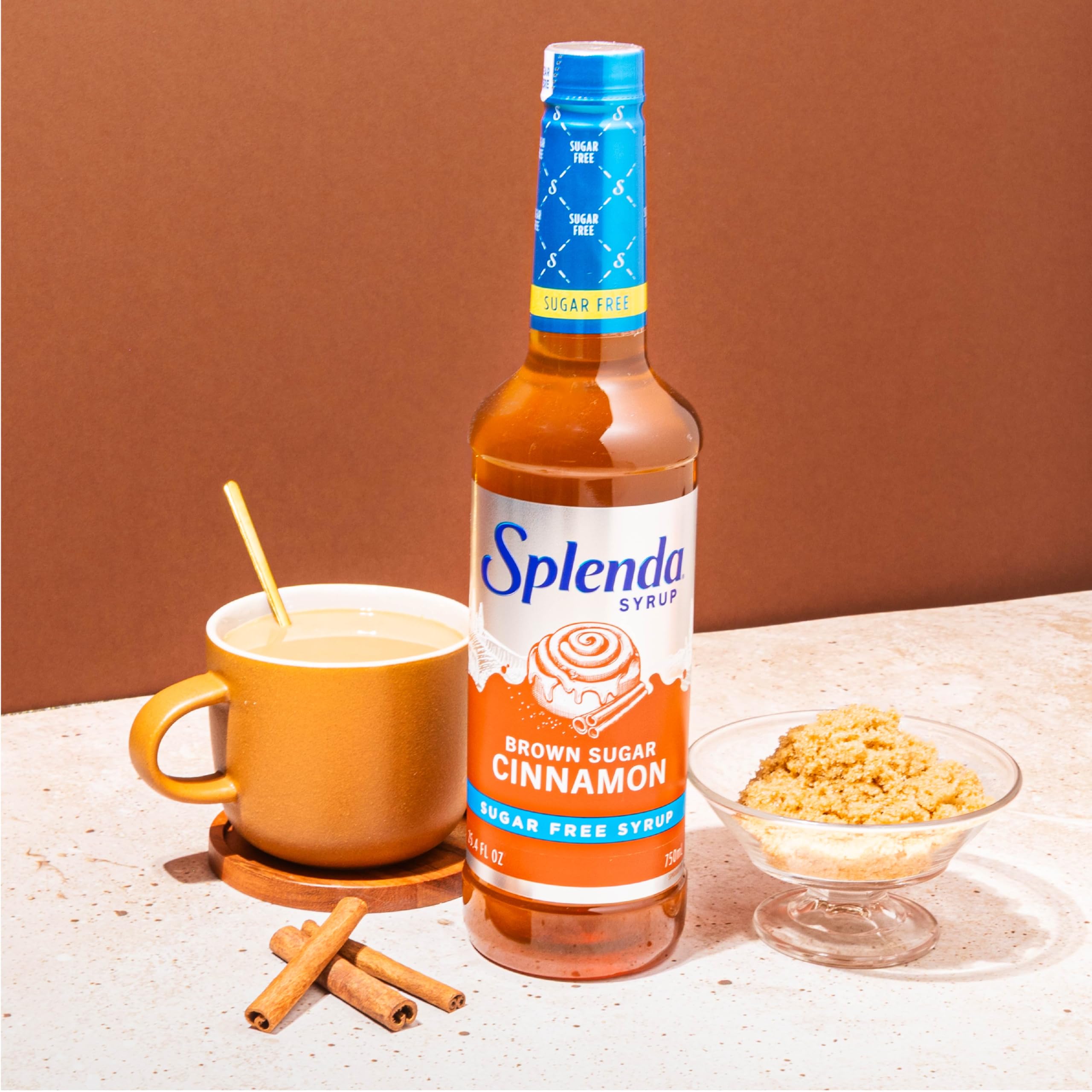 Splenda sugar-free syrup flavors tea and other beverages.
