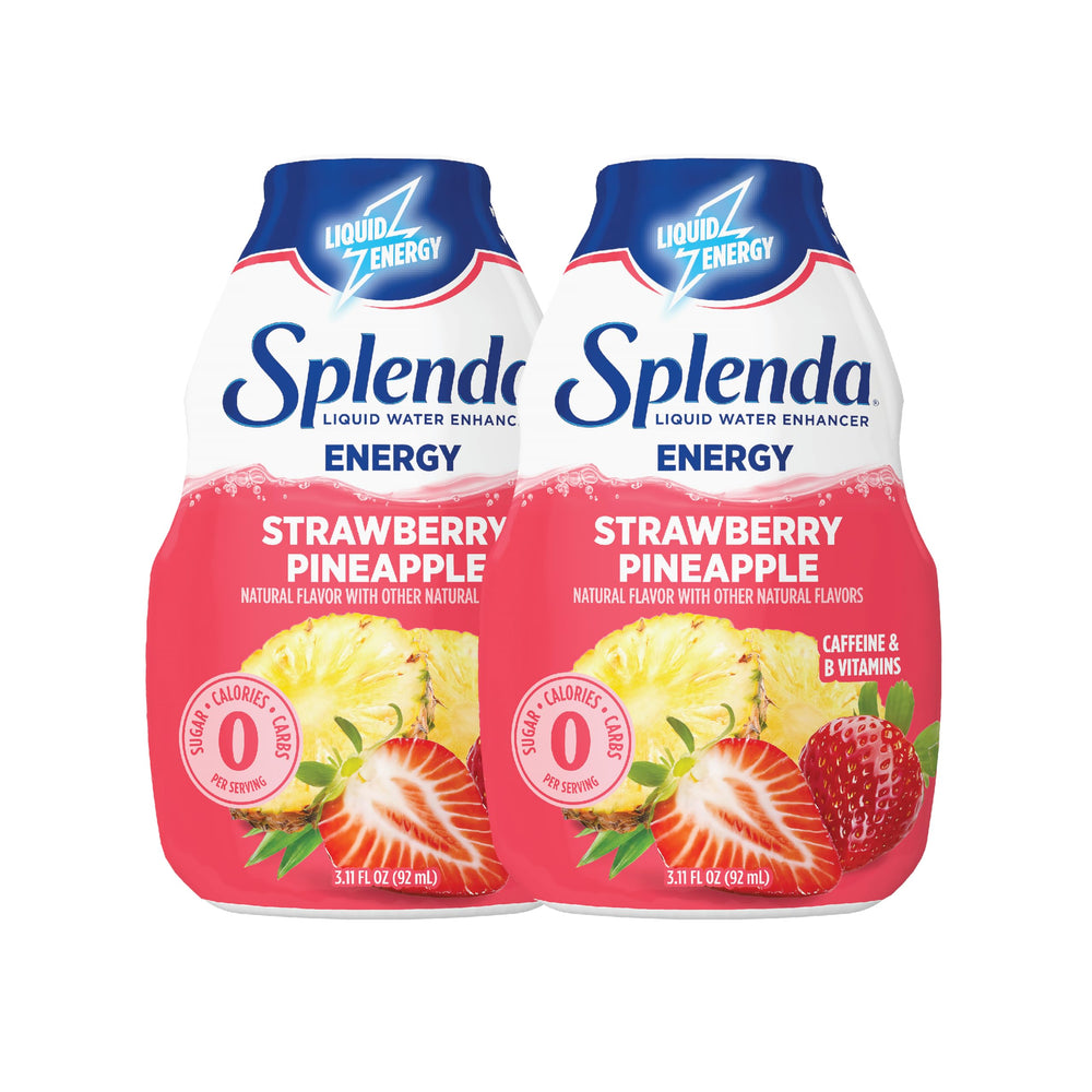 SPLENDA Energy strawberry-pineapple bottle enhances flavor without sugar for drinks