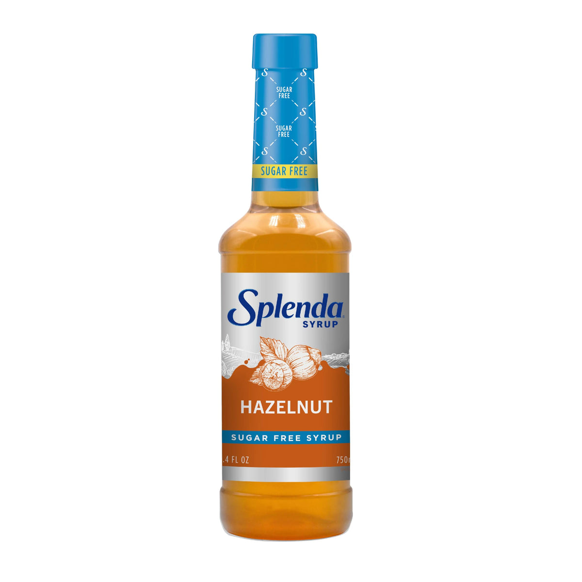 Splenda Hazelnut coffee syrup bottle for sugar-free flavor enhancement