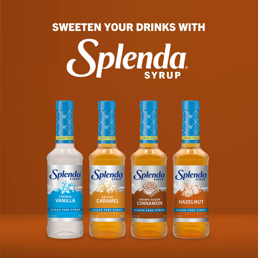 750 ml SPLENDA Hazelnut bottle in a cozy kitchen setup