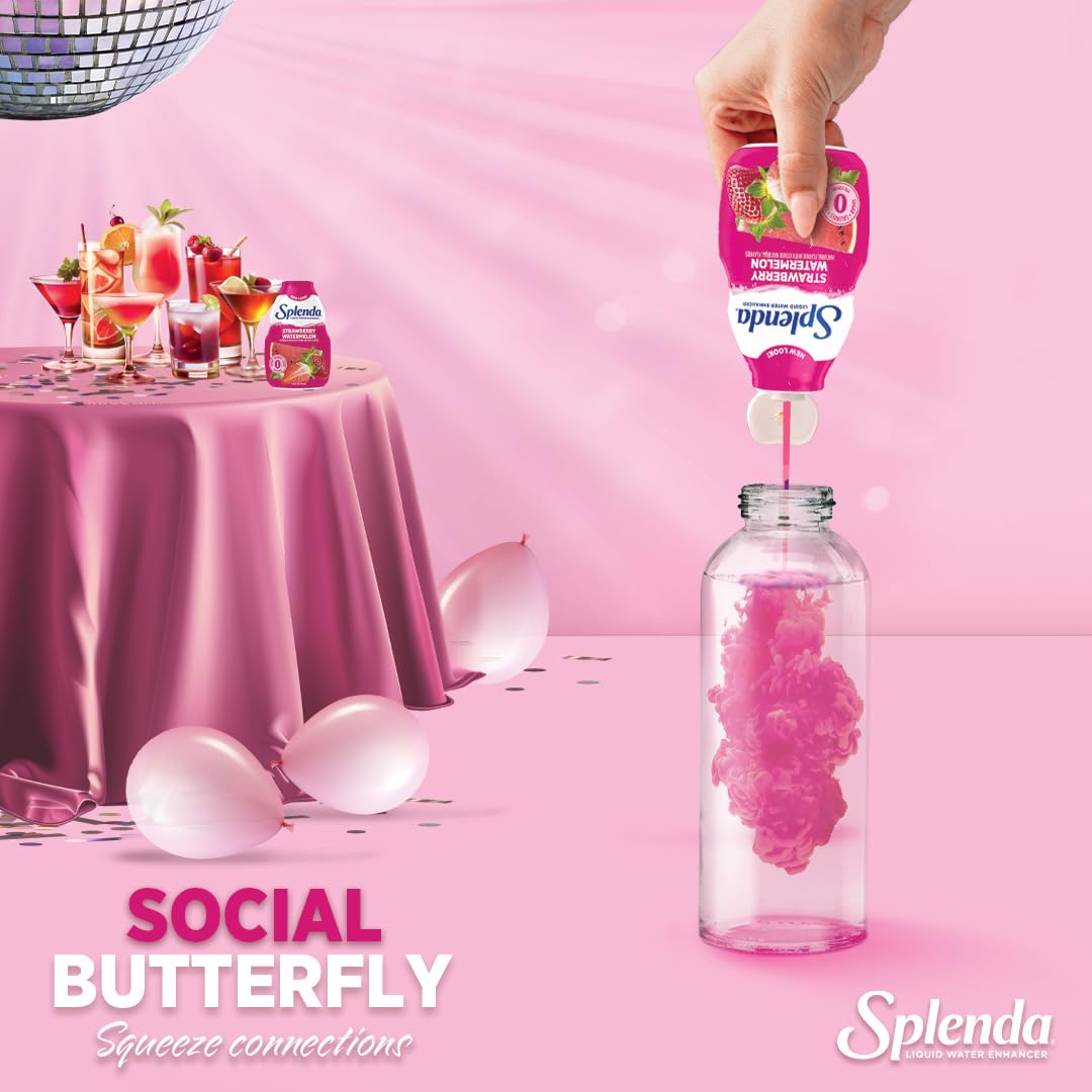 SPLENDA liquid water enhancer strawberry watermelon ideal for gym bottles