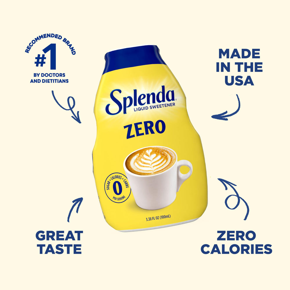 Splenda Liquid Zero Calorie Drops for kitchen use and quick sweetness.