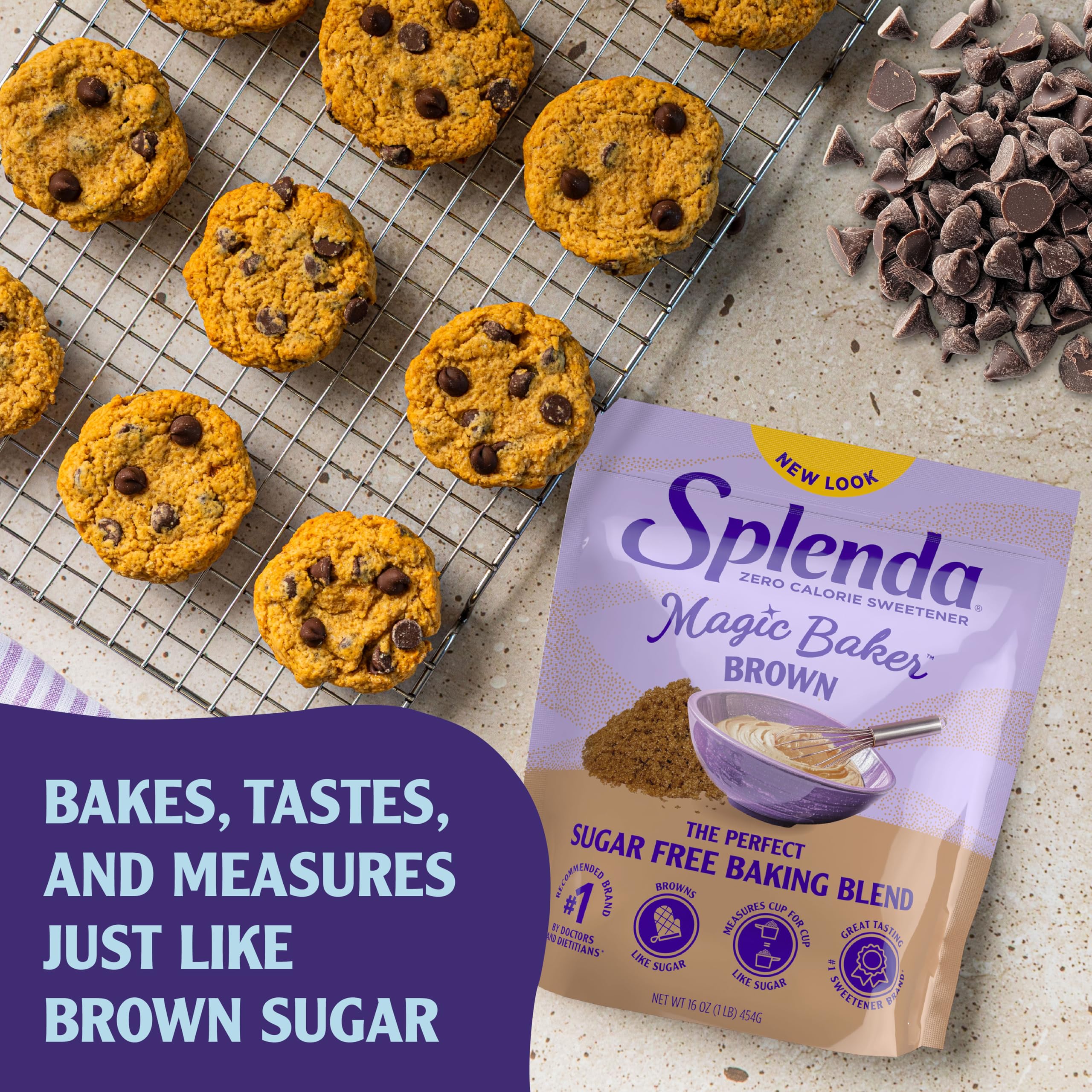 SPLENDA Magic Baker Brown batter ready for cakes and cookies.