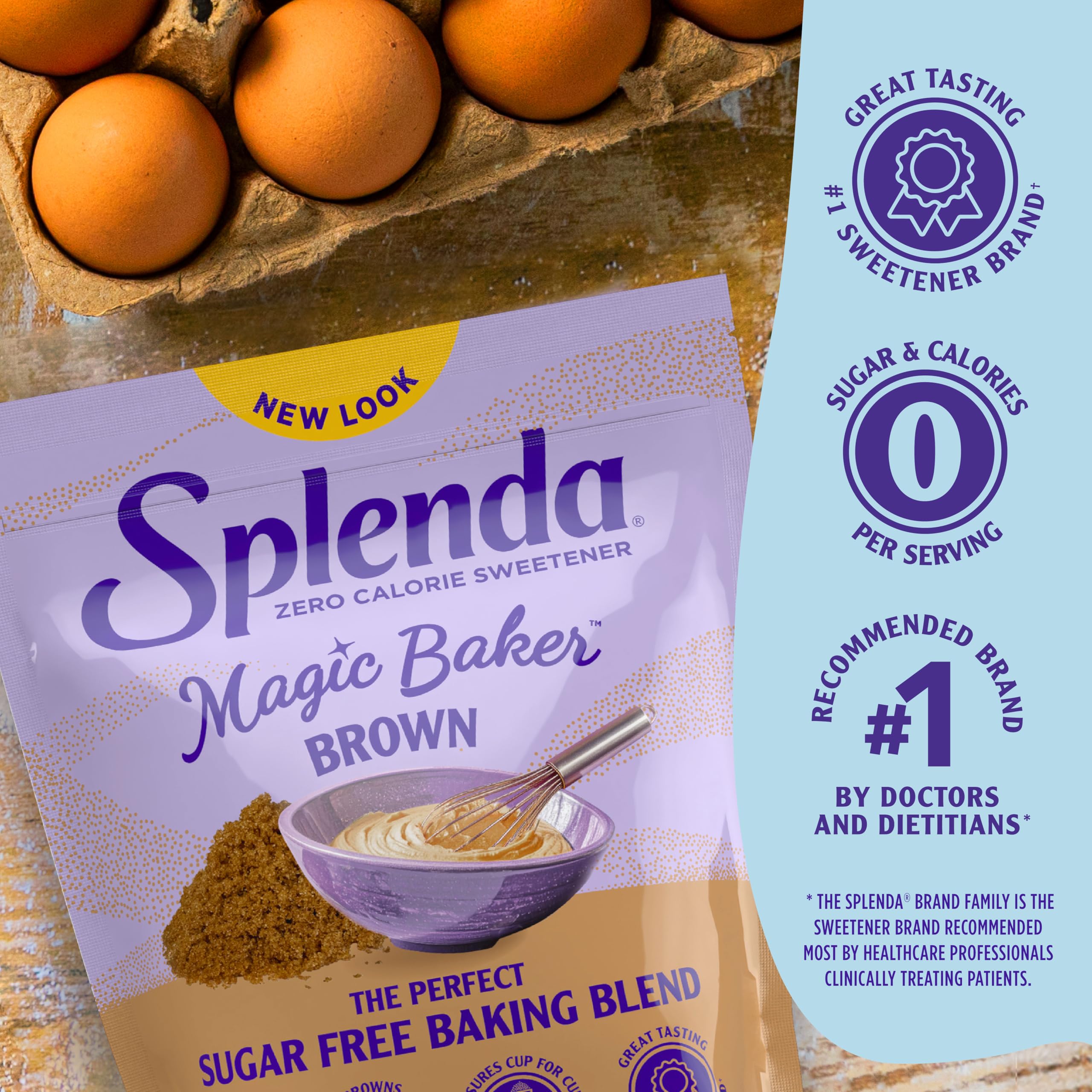 SPLENDA Magic Baker Brown pantry-friendly, keto-friendly baking staple.