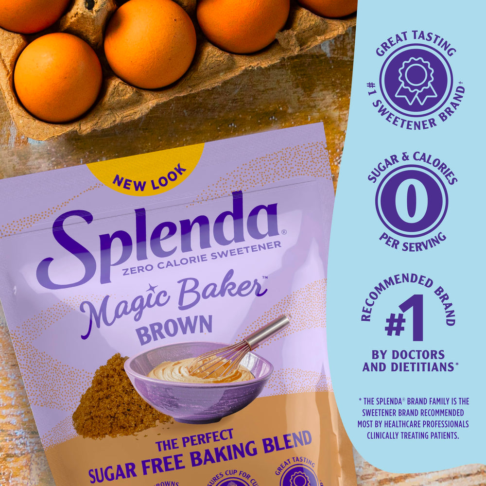 SPLENDA Magic Baker Brown pantry-friendly, keto-friendly baking staple.