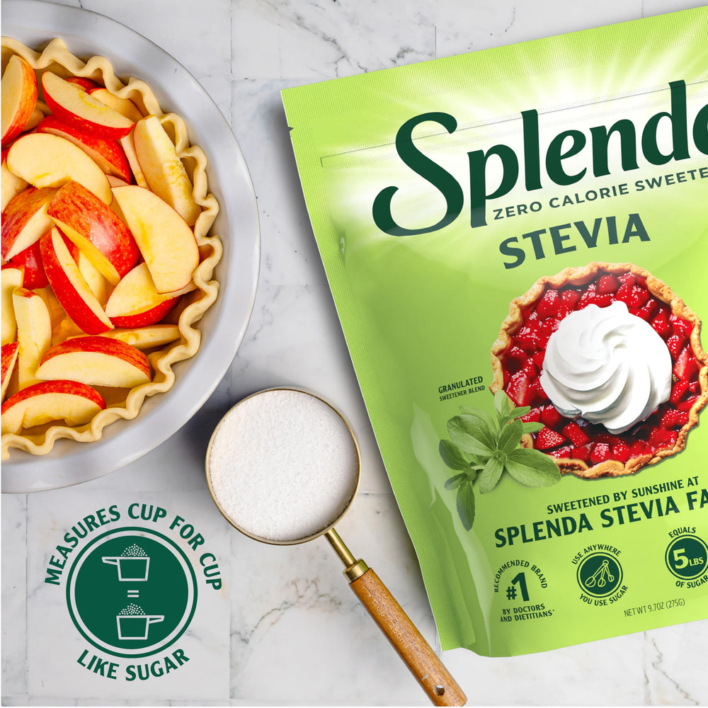 SPLENDA Stevia zero calorie desserts ready to glaze and plate.