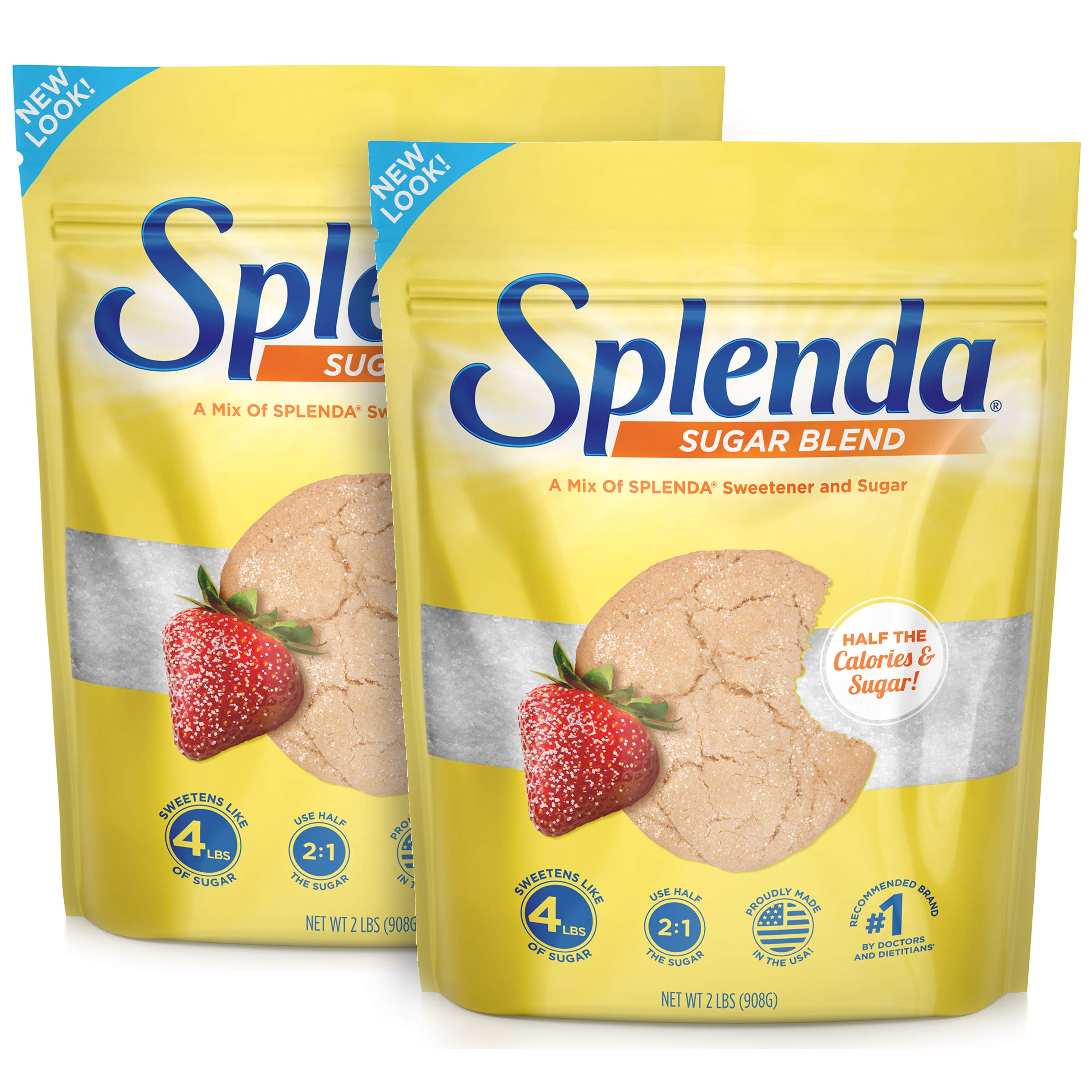 SPLENDA Sugar Blend for Baking in resealable bags delivering lower-calorie sweetness.