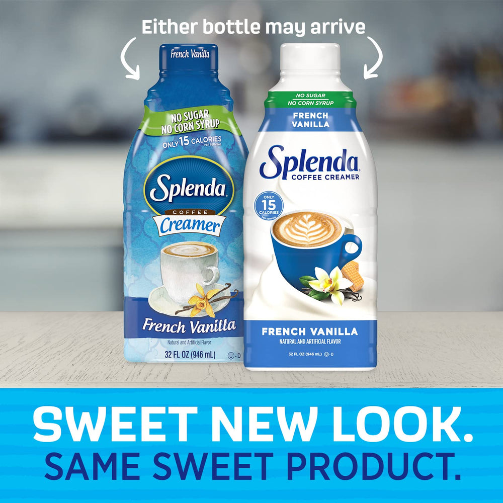 Gluten-free SPLENDA creamer label highlights allergen-friendly option.