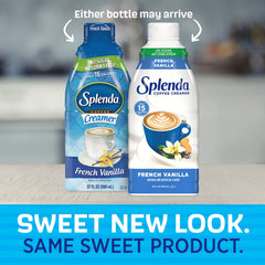 Gluten-free SPLENDA creamer label highlights allergen-friendly option.