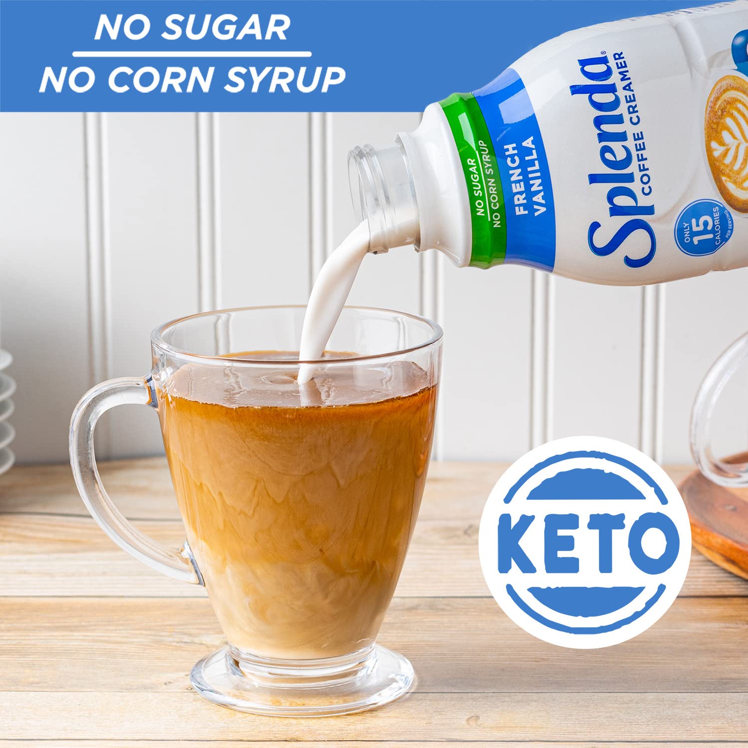 Refrigerate after opening SPLENDA French Vanilla creamer for best taste.