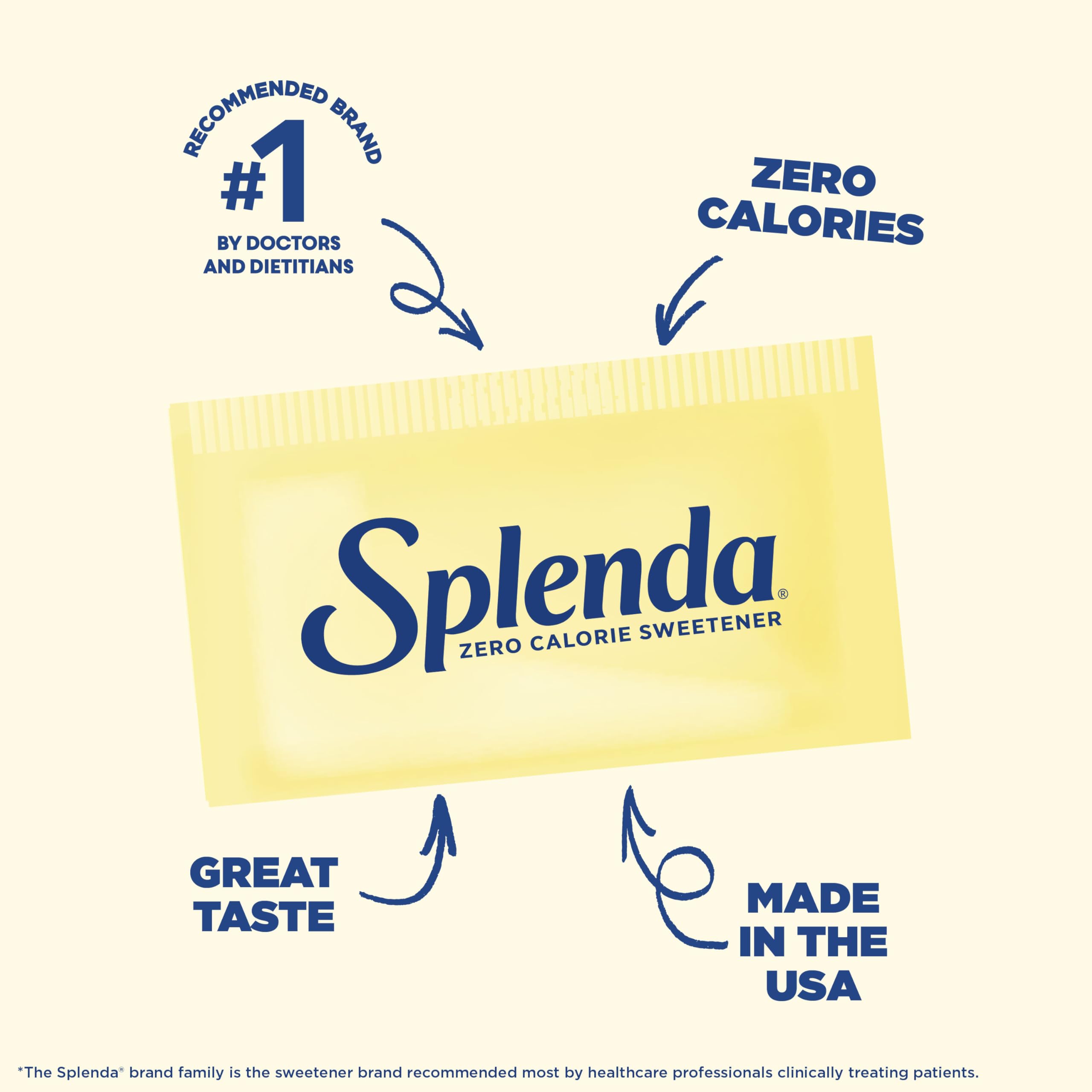 SPLENDA sweetener in a baking scene ready to substitute sugar with zero calories.