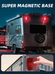 SPNANMA LED tail lights showing brake and turn signals clearly at night.