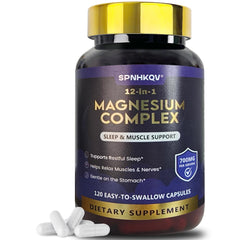 SPNHKOV Magnesium 12-in-1 bottle shows easy daily supplementation for balanced energy.