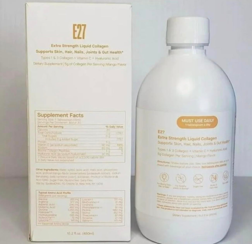 SpoiledChild Collagen Mango pour demonstrates easy daily dosage for joint health