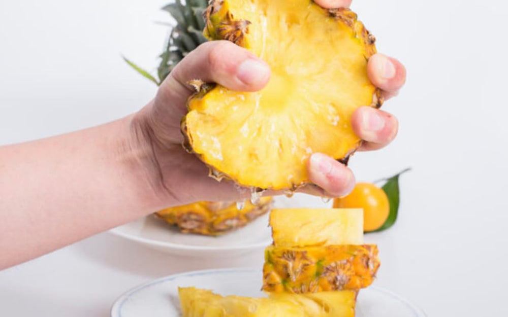 SpoiledChild collagen pineapple glass serving for easy daily supplementation.