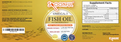 iFOS certified label on Spoonful Omega-3 bottle highlighting purity