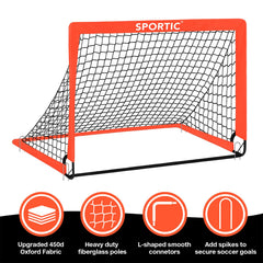  Sportic ground pegs included ensure solid anchoring during windy days