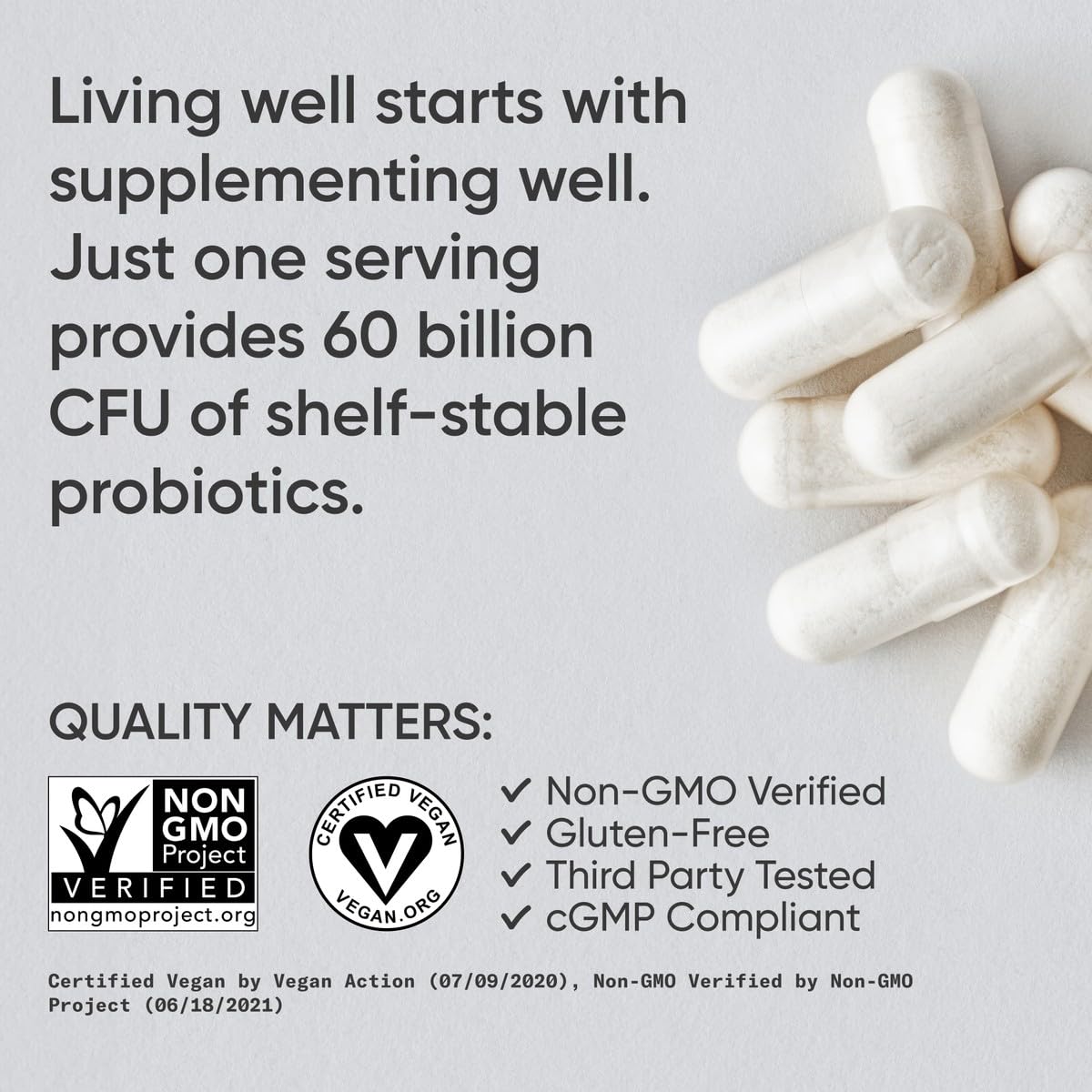 Sports Research 60B CFU probiotic blend offers daily gut support