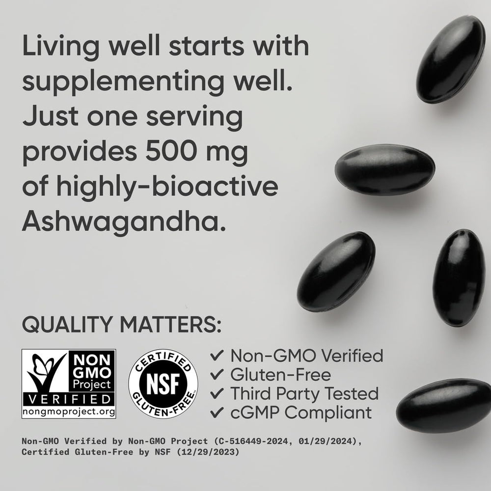 Sports Research Ashwagandha Softgels close-up highlighting softgel texture for easy swallowing