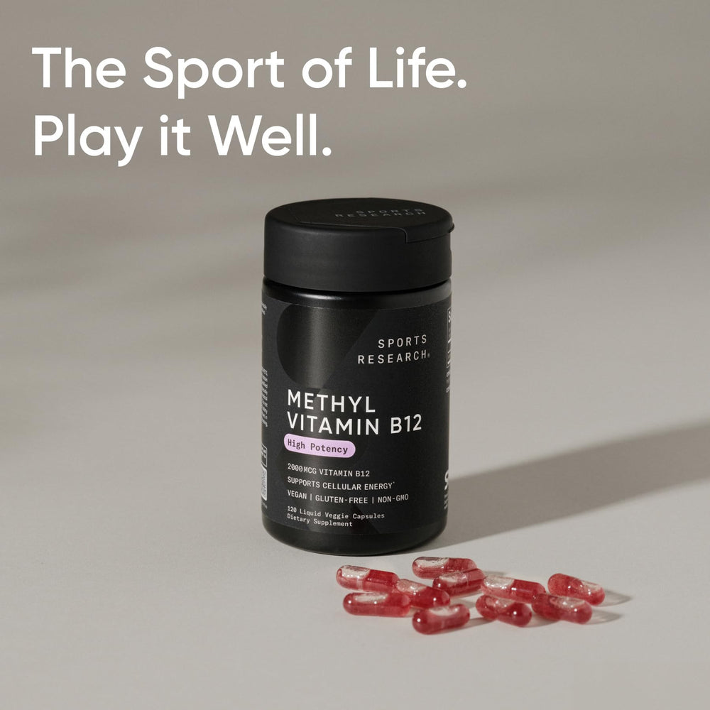 Sports Research gluten-free label on bottle highlights allergy-friendly formulation
