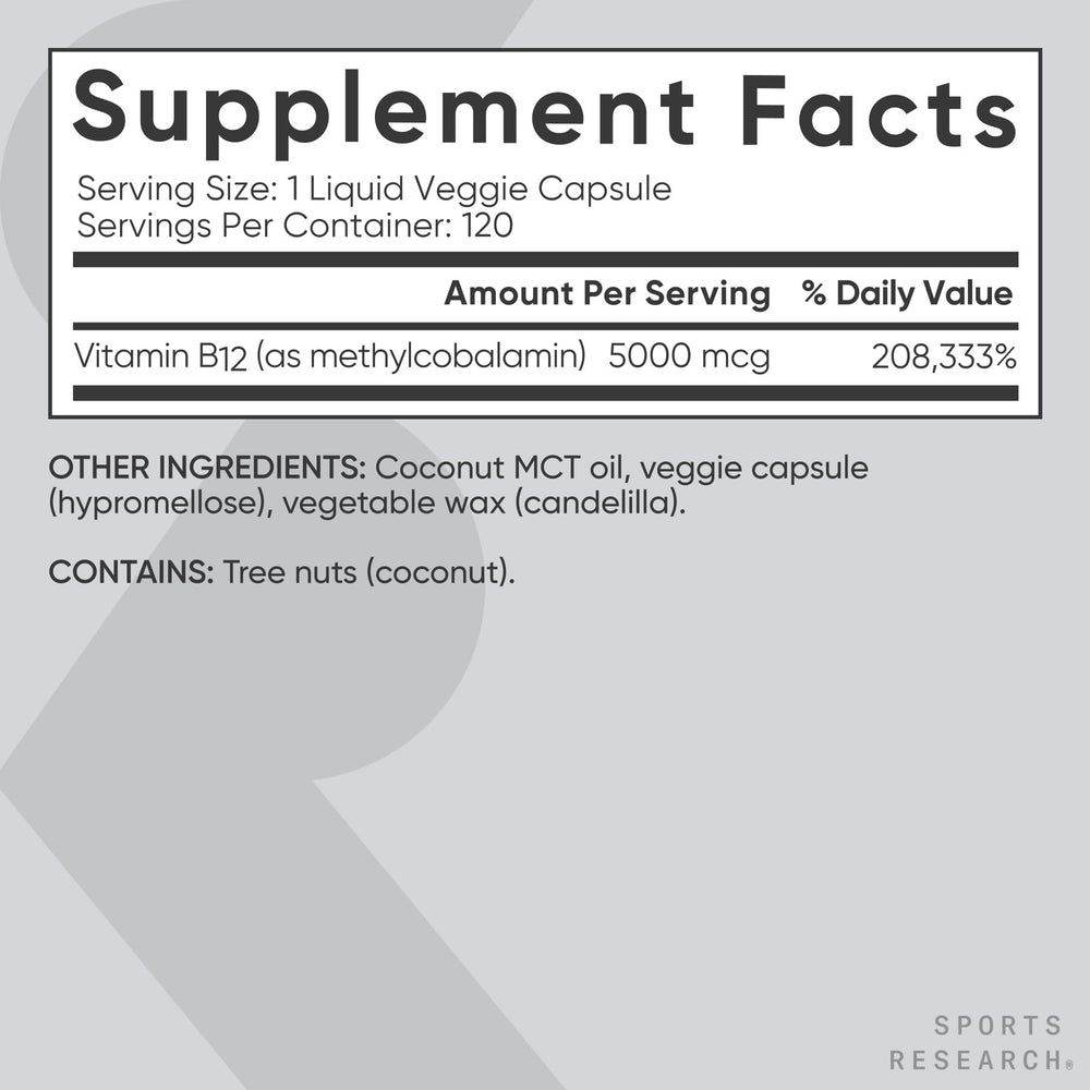 Sports Research vegan-certified logo on bottle signals vegan-friendly supplement