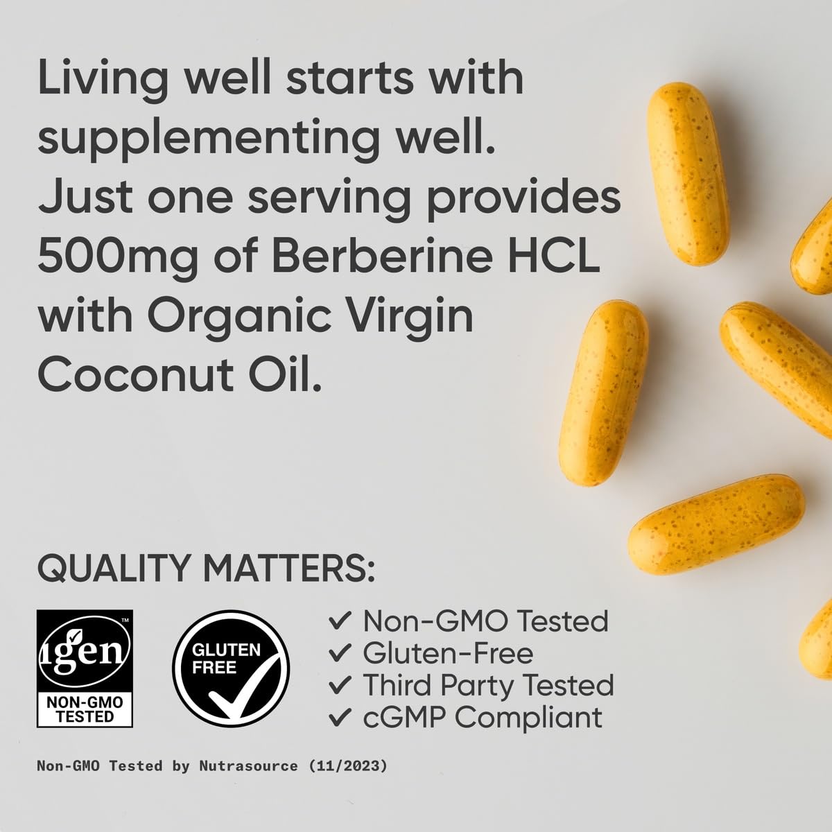 Sports Research Berberine coconut oil-based softgel for comfortable ingestion