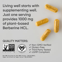 Sports Research Berberine dosing illustration indicating simple daily habit integration.