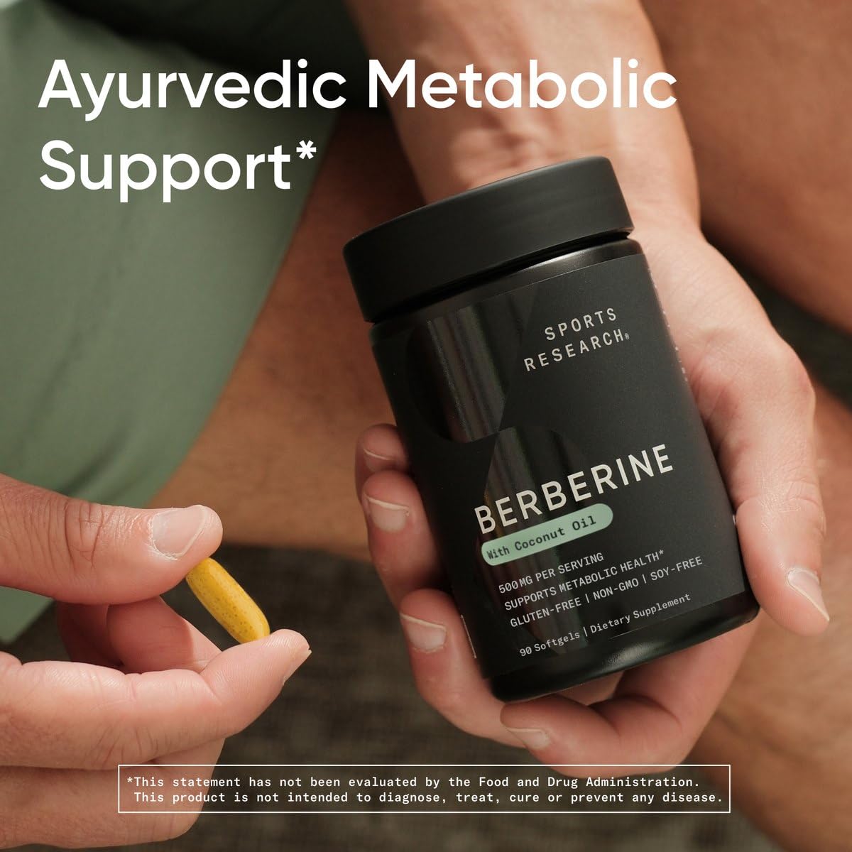 Sports Research Berberine third-party tested seal indicating quality