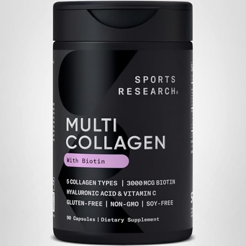 Sports Research Biotin-Infused Collagen eco-friendly packaging with capsules