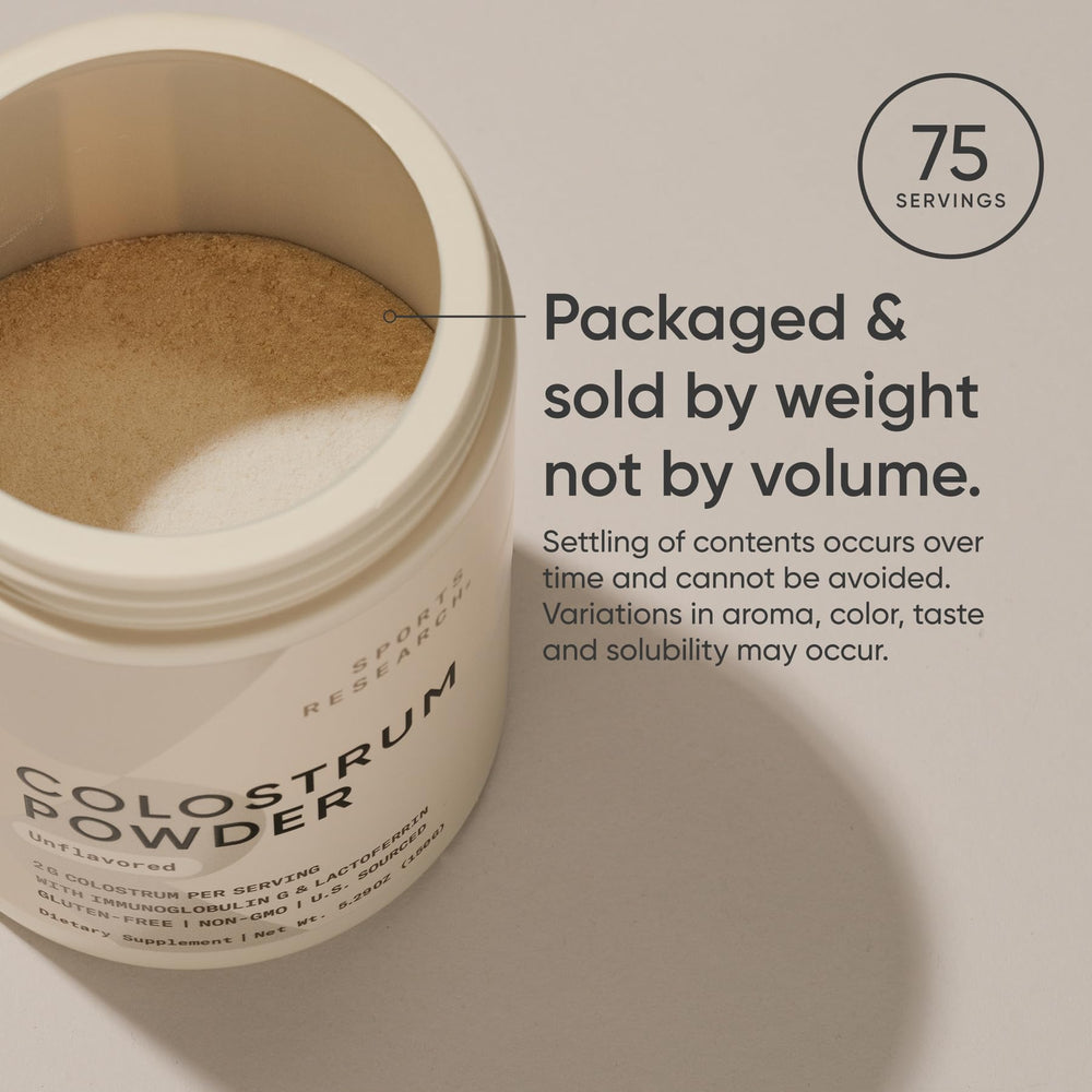 Sports Research Colostrum Powder dissolves smoothly in cold liquids.