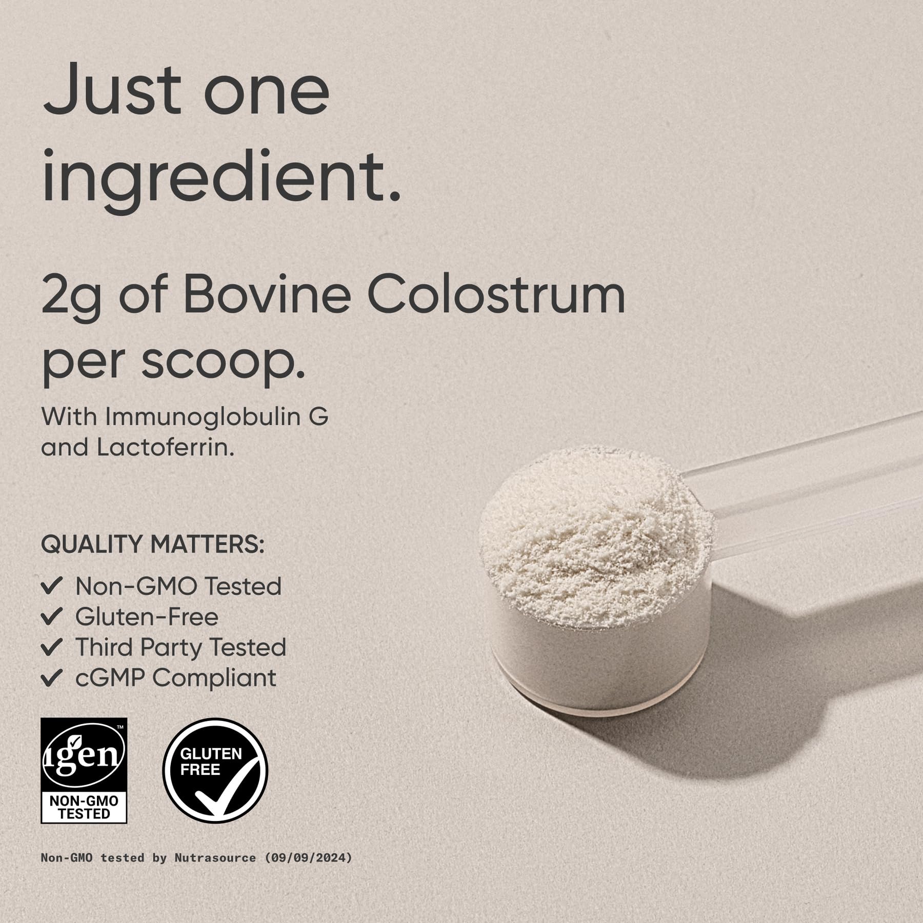 Sports Research Bovine Colostrum Powder pour into water for a quick blend.