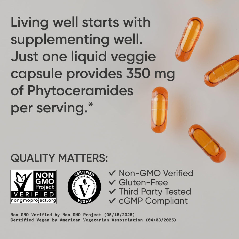 Ceratiq ingredient logo on label emphasizes clinically studied ceramides.