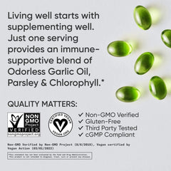 Sports Research chlorophyll capsules support natural freshness and daily plant-based benefits.