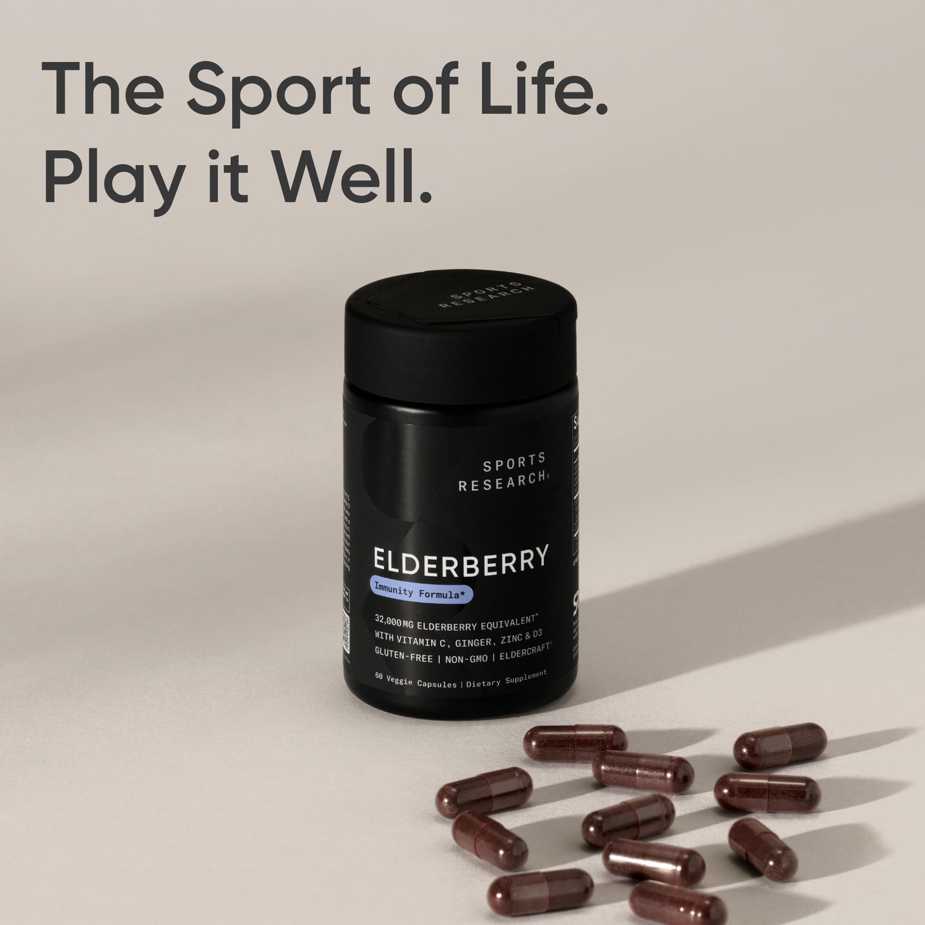 Sports Research ginger capsule highlighting natural flavor and wellness benefits