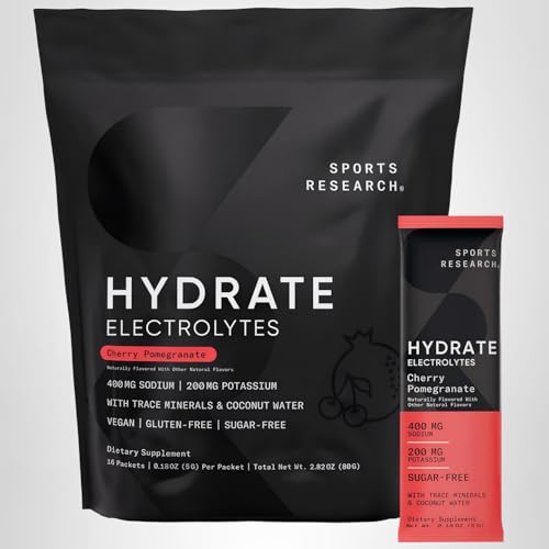 Sports Research Hydrate Jars natural flavors bottle with vibrant cherry pomegranate scene.