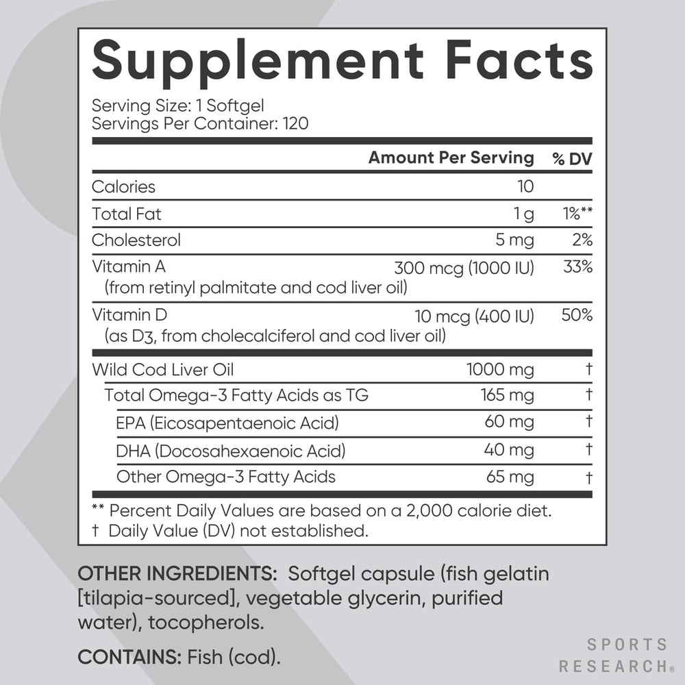 Sports Research IFOS-certified seal on bottle underlines quality standards.