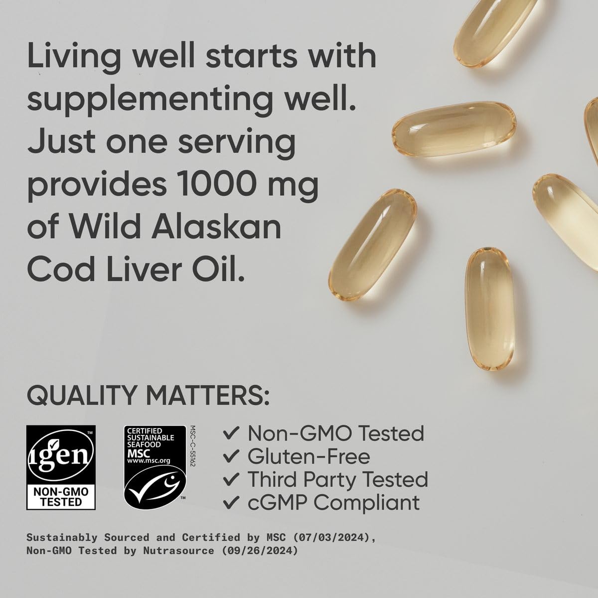 Sports Research IGEN non-GMO testing seal emphasizing rigorous sourcing controls.